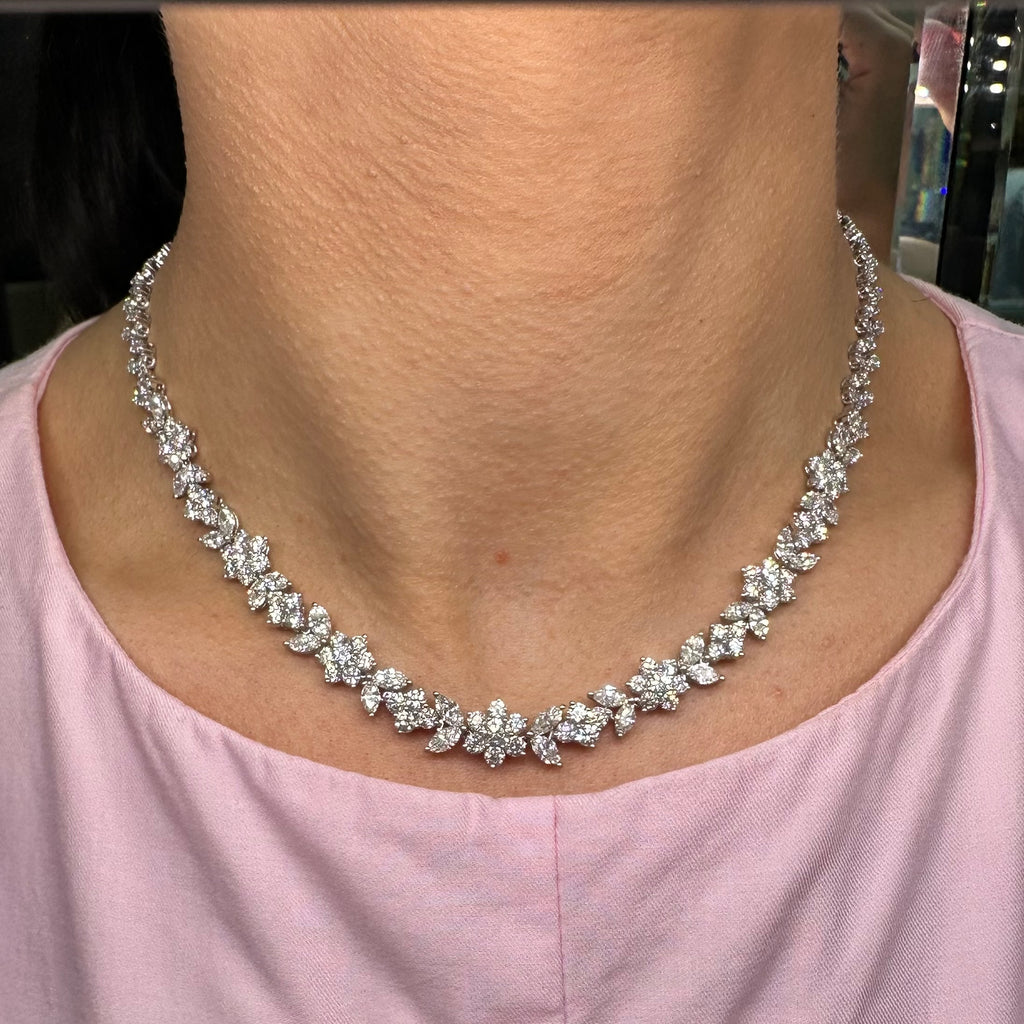 18K White Gold Diamond Necklace – 20.54ct Diamonds DN100 ILTJJ