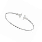 18K White Gold Diamond Cuff Bracelet – 0.20 CT Diamonds DC-BNG12699-9