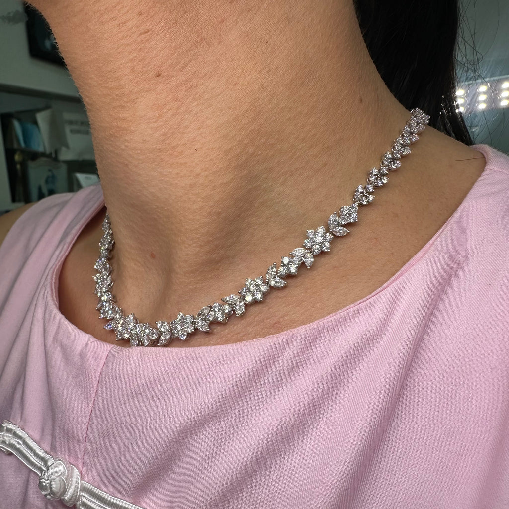 18K White Gold Diamond Necklace – 20.54ct Diamonds DN100 ILTJJ