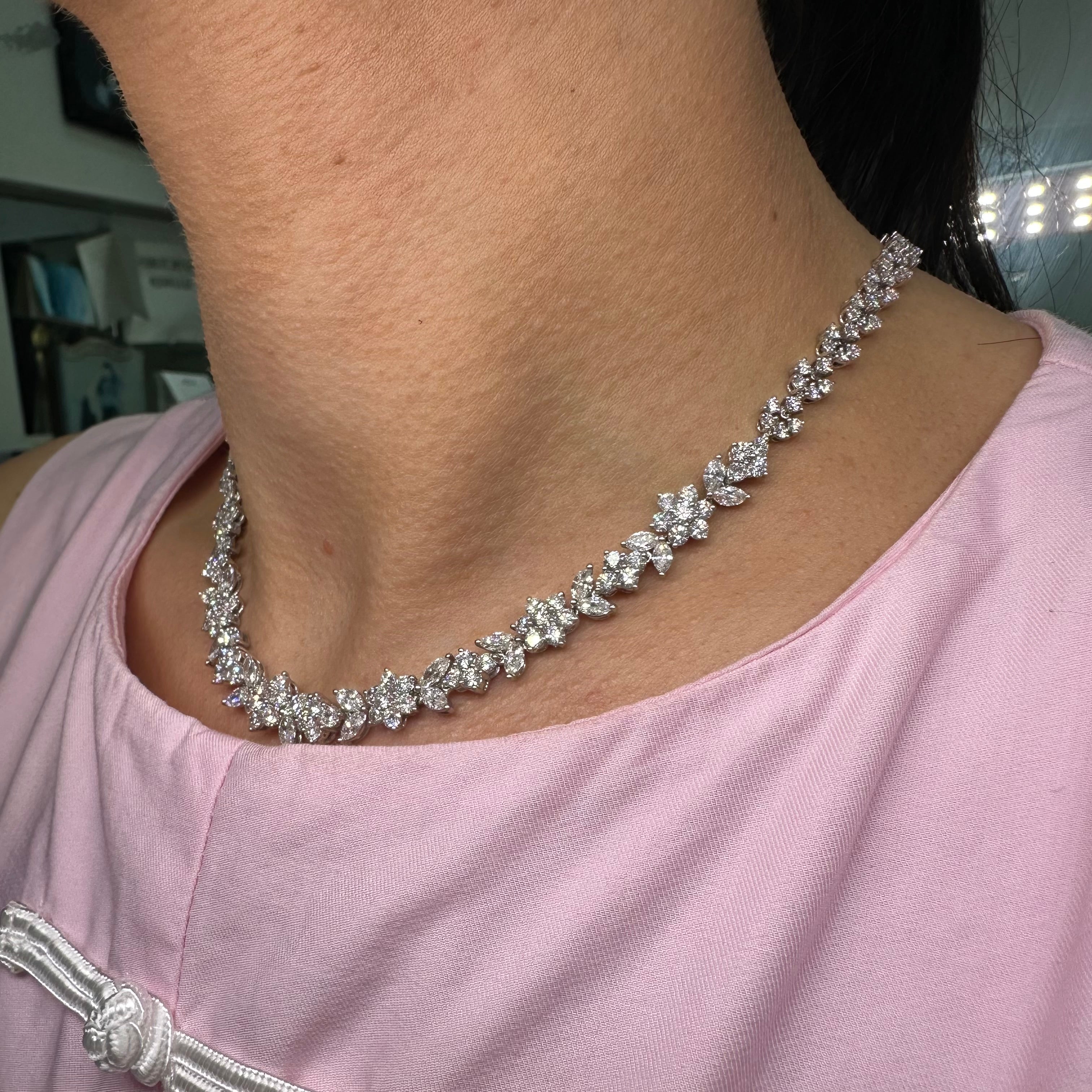 18K White Gold Diamond Necklace – 20.54ct Diamonds DN100 ILTJJ