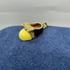 14K Yellow Gold Baby Shoe Pendant with 0.15 CT Natural Diamonds DP014 NAJ YELLOW