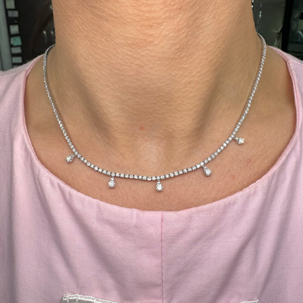 18K White Gold Diamond Necklace – 4.79ct R16832-2