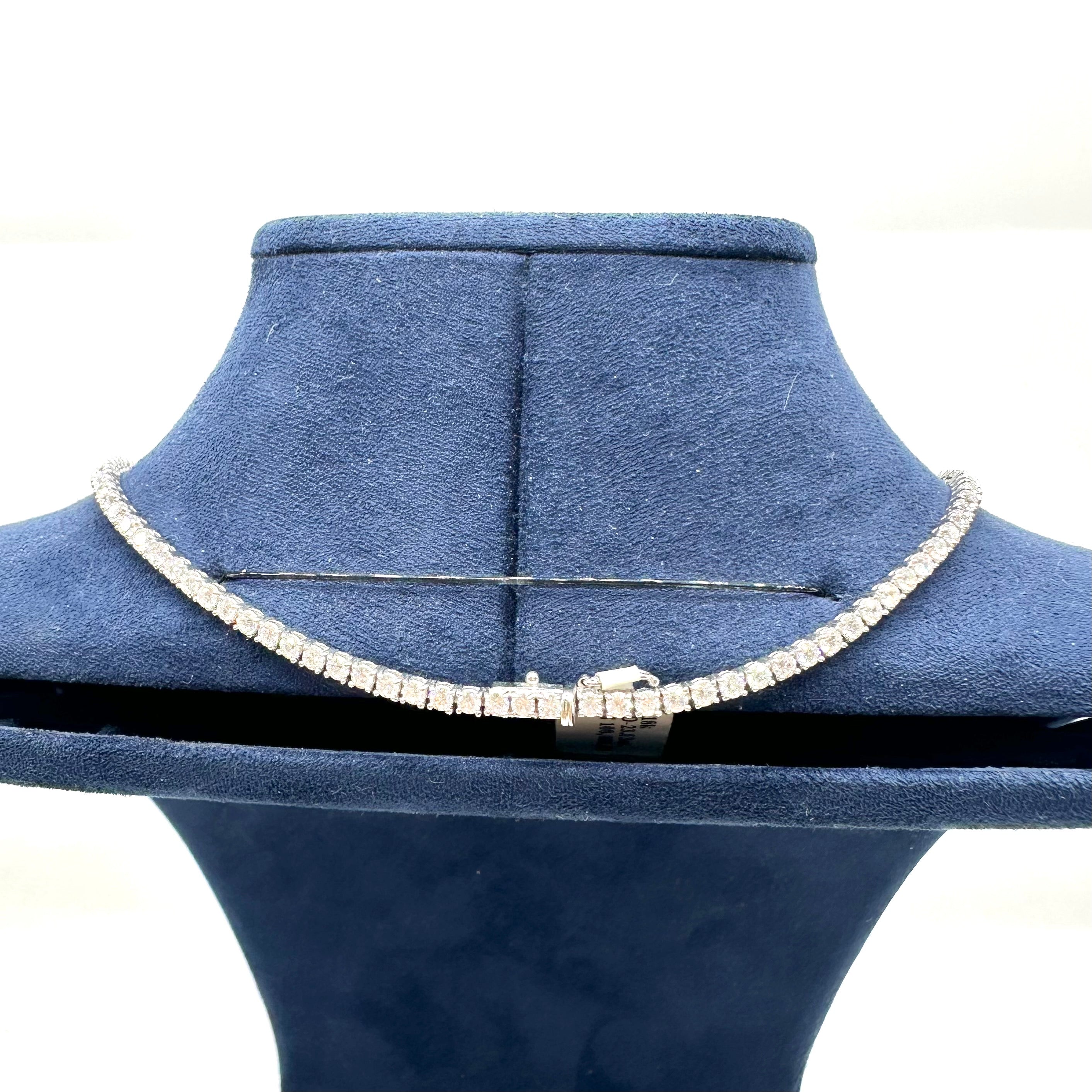 18K White Gold Diamond Statement Necklace – 23.83ct Diamonds DN021 IEJJJ