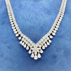 18K White Gold Diamond Statement Necklace – 23.83ct Diamonds DN021 IEJJJ