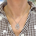 18K White Gold Diamond Pendant Necklace – 2.30 CT Diamonds GZJJ