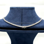 14K White Gold Diamond Tennis Necklace – 12.56 CT Diamonds, 16 Inches PJN5202B-002