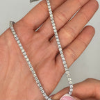 14K White Gold Diamond Tennis Necklace – 12.56 CT Diamonds, 16 Inches PJN5202B-002