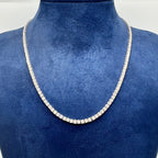 14K White Gold Diamond Tennis Necklace – 9.26 CT Diamonds PJN5287BWG