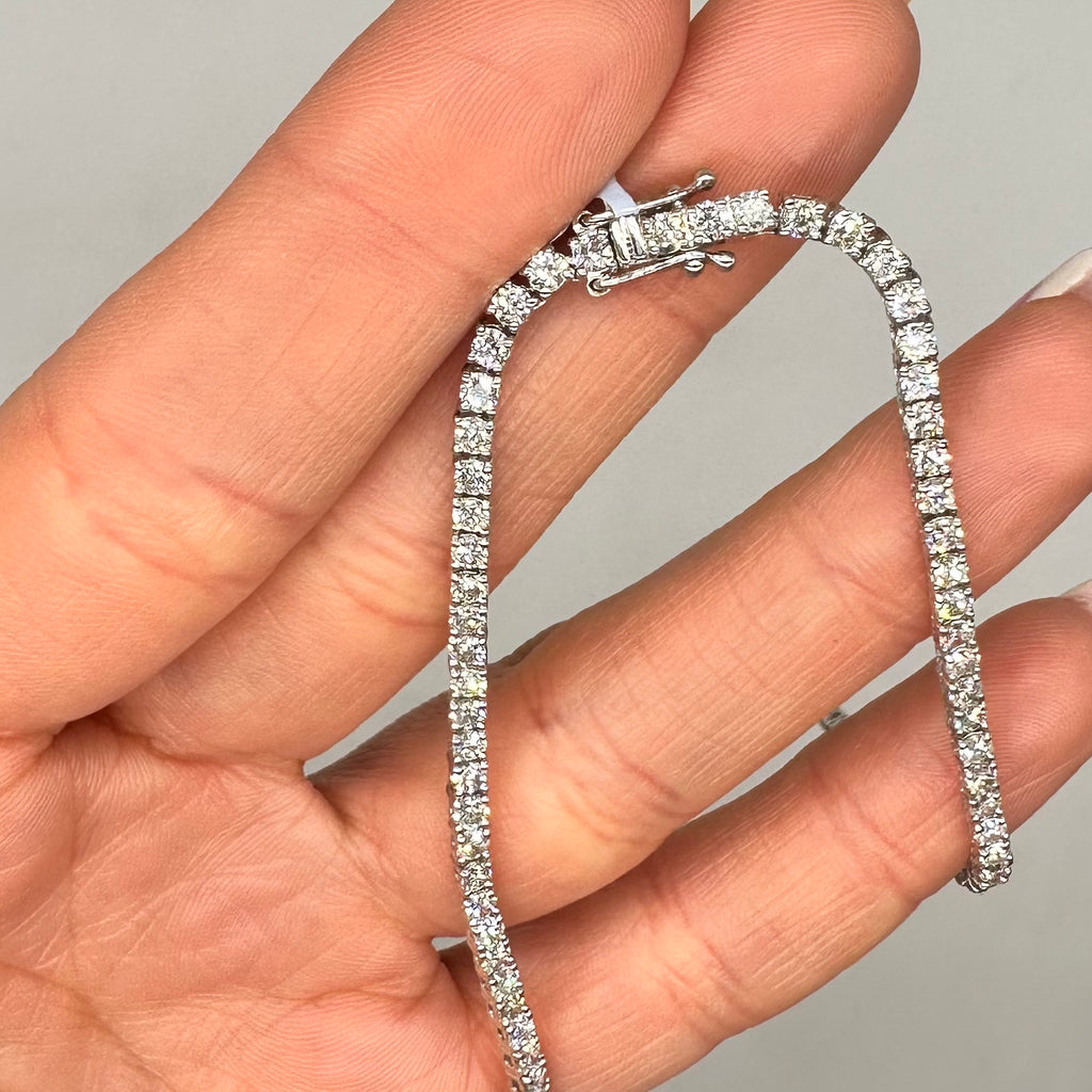 14K White Gold Diamond Tennis Necklace – 9.26 CT Diamonds PJN5287BWG