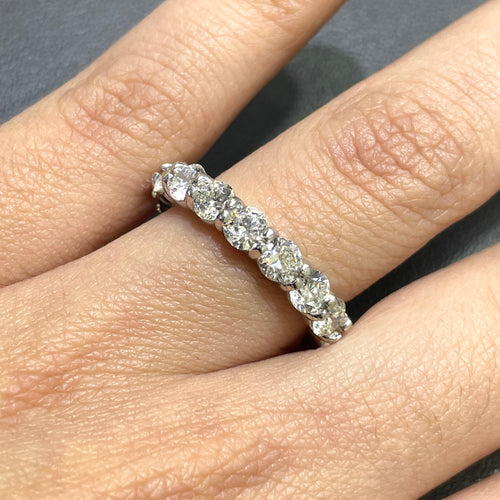 14K White Gold Diamond Eternity Wedding Band – 3.48CT G/VS2 | WB041