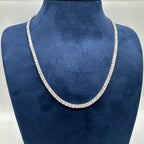 14K White Gold Lab Grown Diamond Tennis Necklace – 16.90ct, 17 Inches DN0079 NJJJ