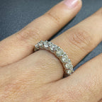 14K White Gold Round Diamond Eternity Band – 3.53CT G-H/VS2