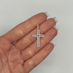 18K White Gold 0.52CT Diamond Cross Pendant