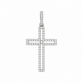 18K White Gold 0.52CT Diamond Cross Pendant