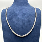 14K White Gold Diamond Tennis Necklace – 19.90 CT - DN005 IILJJ