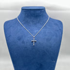 14K White Gold Diamond Cross Pendant Necklace – 0.21 CT ASP43542-009