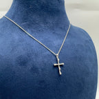 14K White Gold Diamond Cross Pendant Necklace – 0.21 CT ASP43542-009