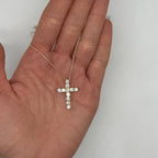 14K Yellow Gold Round Diamond Cross Necklace – 2.20CT Diamonds DP113 IEJJ