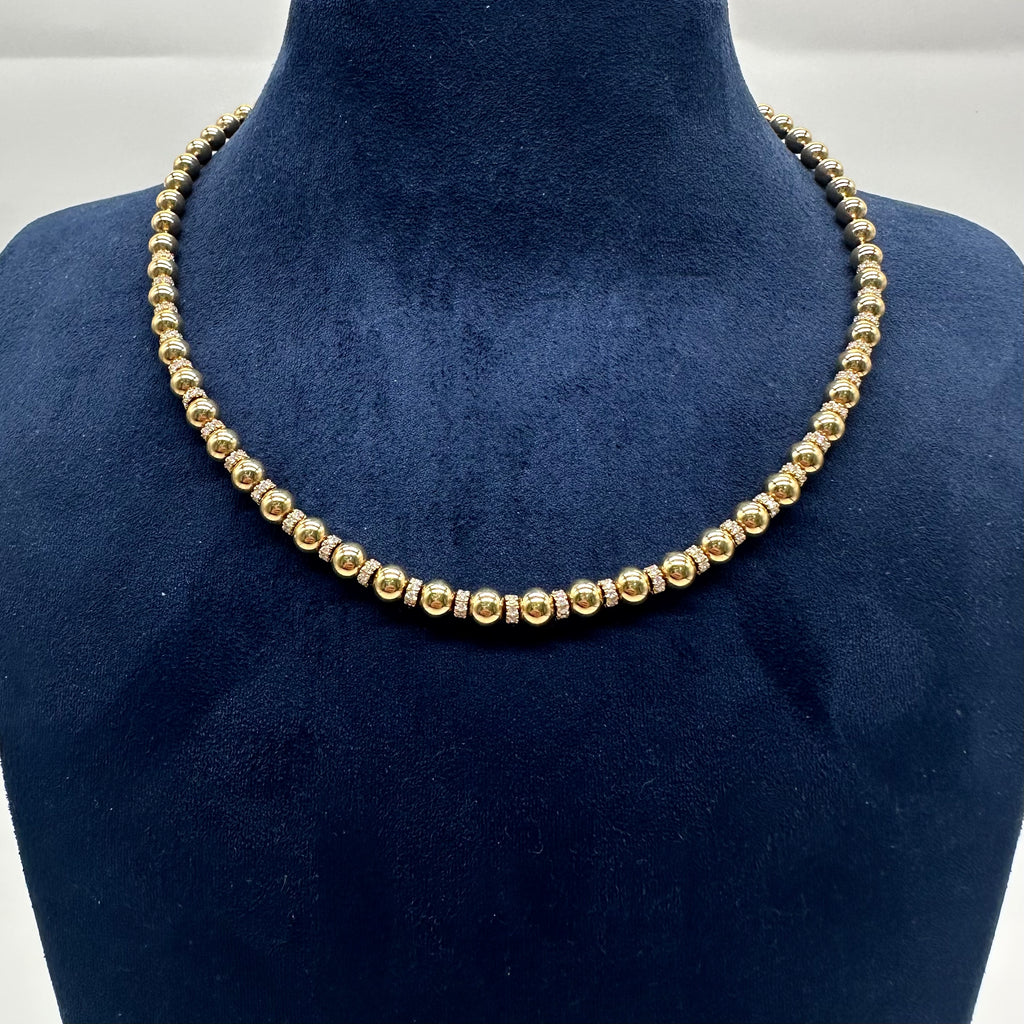 14K Yellow Gold Diamond Necklace – 1.54ct Natural Diamonds KVN00343-001