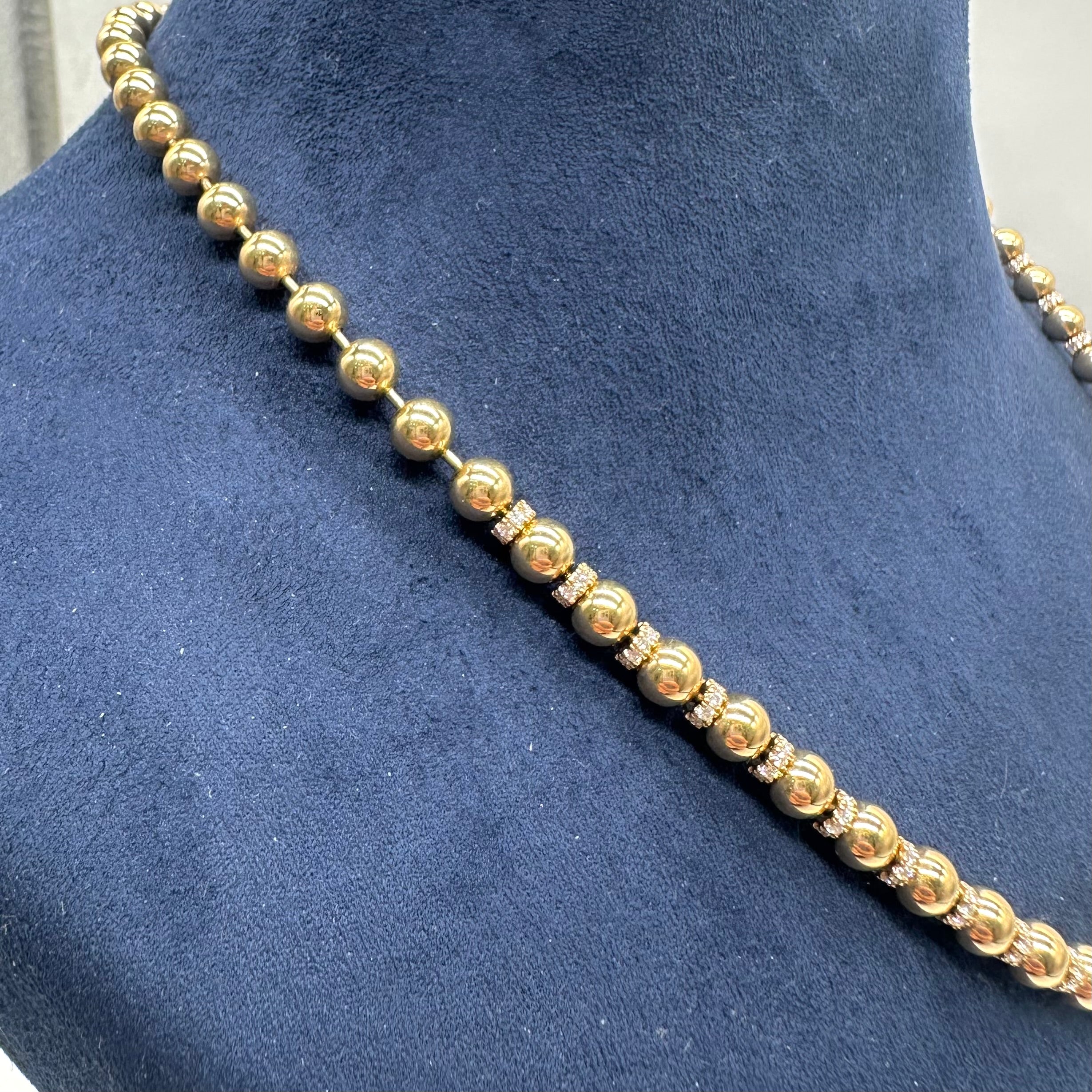 14K Yellow Gold Diamond Necklace – 1.54ct Natural Diamonds KVN00343-001