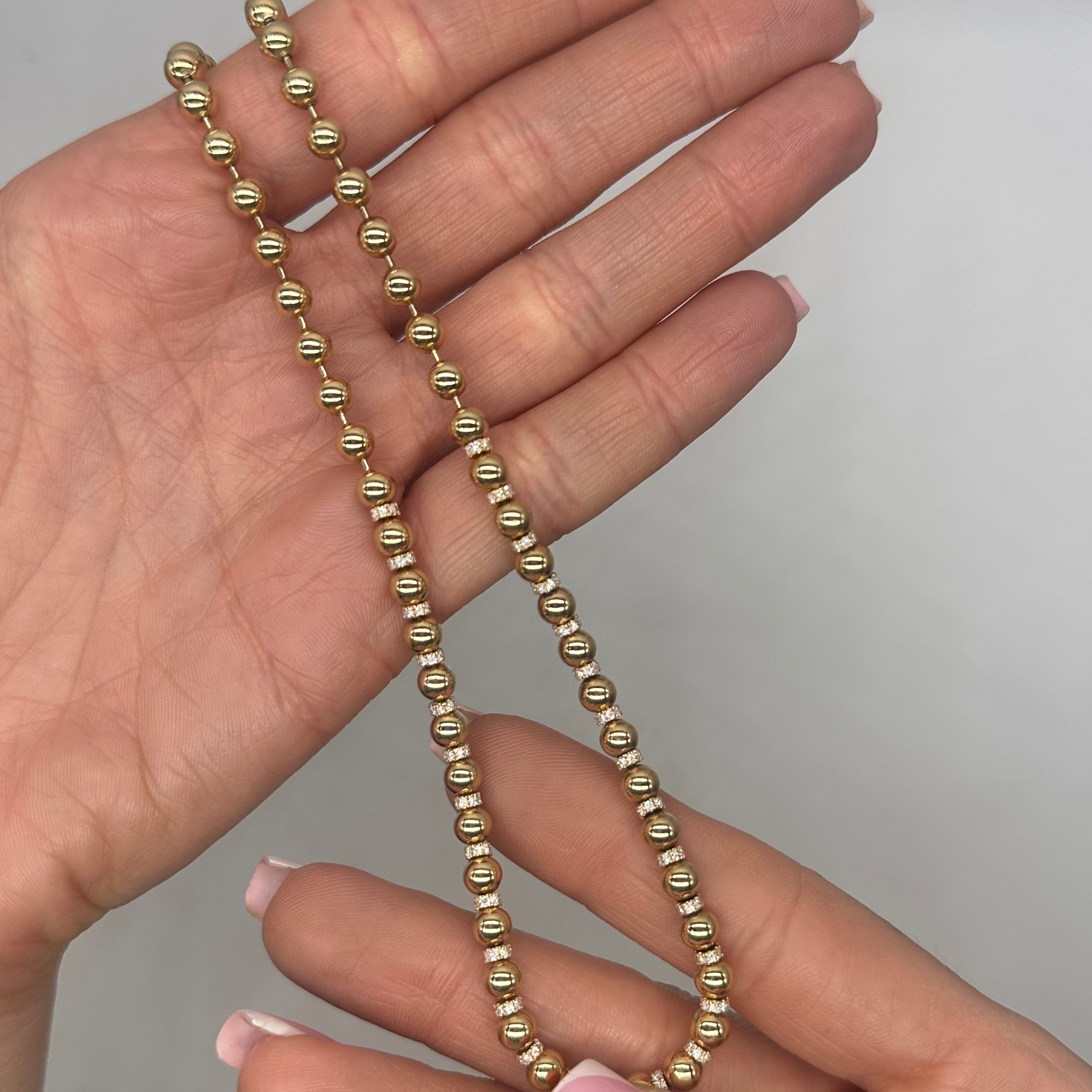 14K Yellow Gold Diamond Necklace – 1.54ct Natural Diamonds KVN00343-001