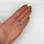 14K Yellow Gold 2.00CT Round Diamond Heart Pendant Necklace IJJJ