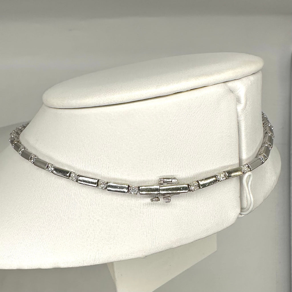 14K White Gold Diamond Necklace – 3.00CT Diamonds – 16 Inch DN019 GATJ