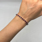 14K White Gold Ruby and Diamond Bracelet – 13.00CT Rubies, 0.25CT Diamonds SDB0046 INTJ