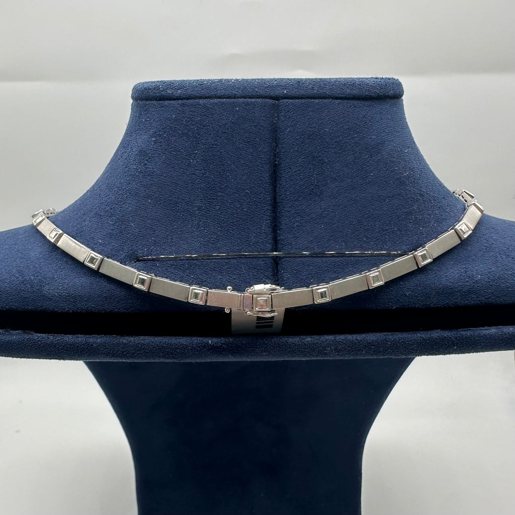 18K White Gold 1.00 CT Diamond Necklace DN108 IEJJ