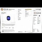 14K White Gold 2.91CT GIA Sapphire & 1.53CT Diamond Ring