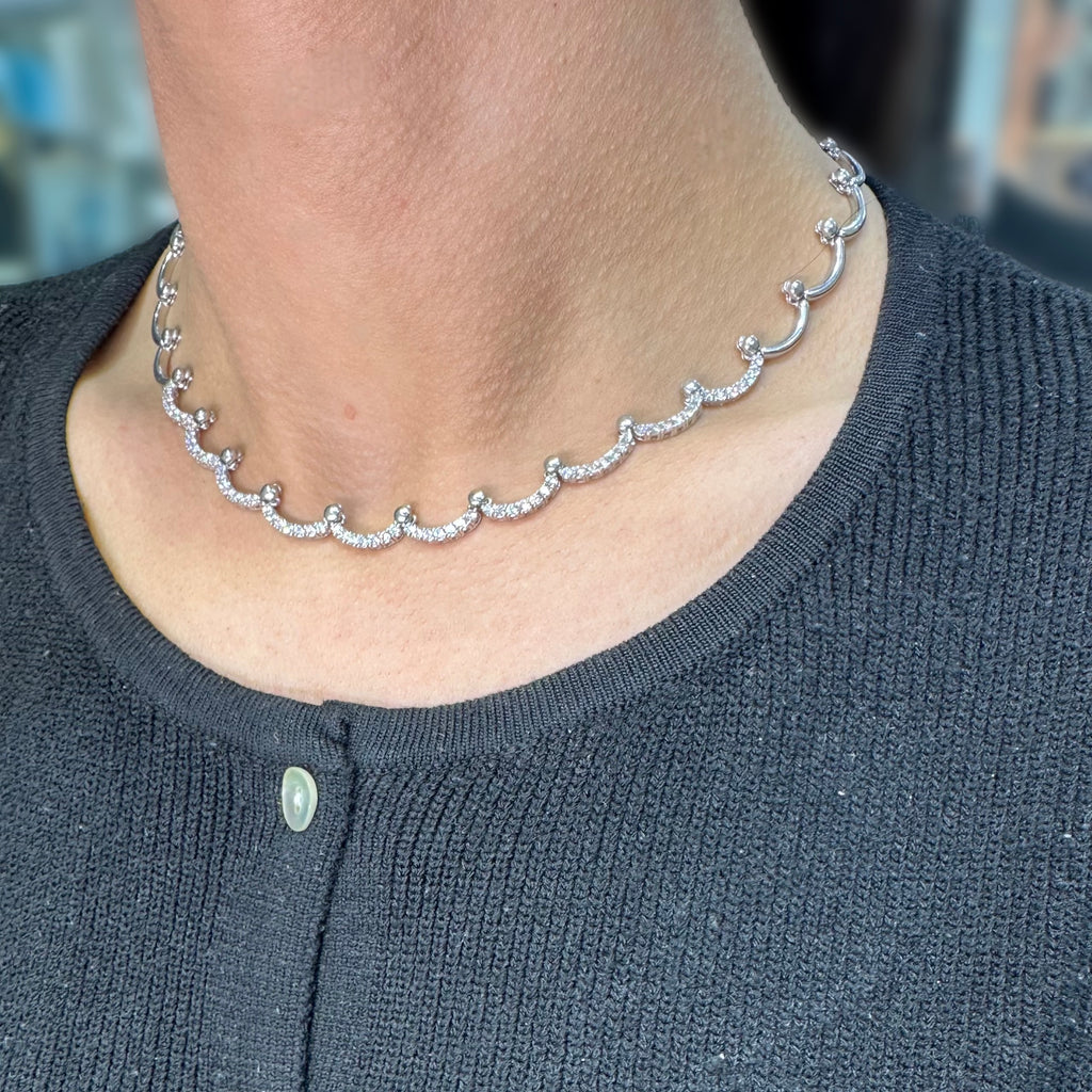 18K White Gold Diamond Necklace – 2.10ct Diamonds DN110 ILTJ