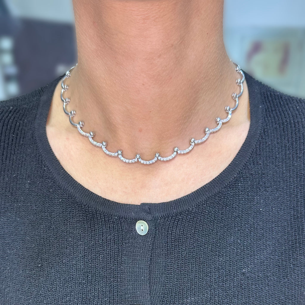18K White Gold Diamond Necklace – 2.10ct Diamonds DN110 ILTJ