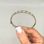 14K Yellow Gold Pavé Diamond Bangle Bracelet – 0.55CT JJG0050-003