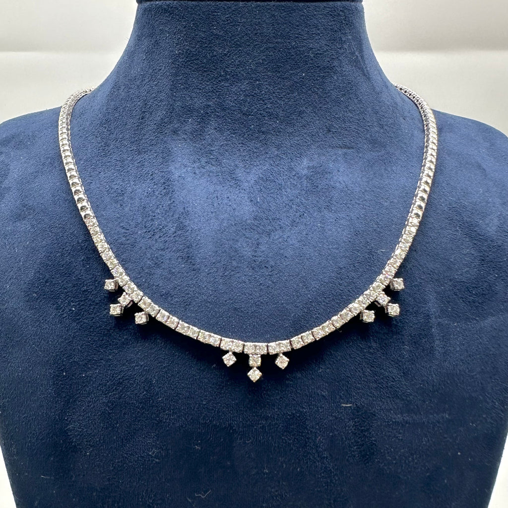 18K White Gold Diamond Necklace – 3.50ct Diamonds DN027 NJJJ
