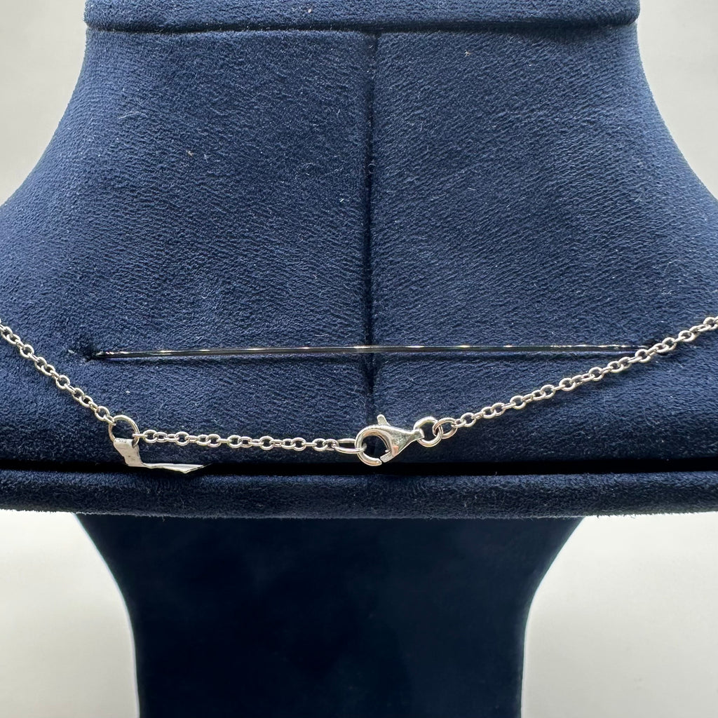 18K White Gold Diamond Flower Station Necklace – 2.71ct Diamonds