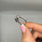 14K White Gold Pink Sapphire & Diamond Ring – 1.00CT Pink Sapphire / 0.40CT Diamonds | SDR045