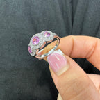 14K White Gold Pink Sapphire & Diamond Ring – 1.00CT Pink Sapphire / 0.40CT Diamonds | SDR045