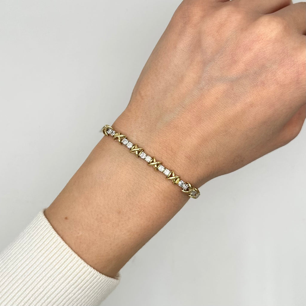 14K Yellow Gold 3.20 Ct Diamond Bracelet