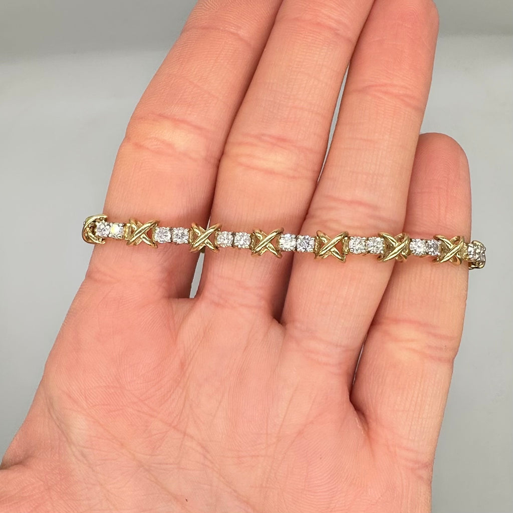 14K Yellow Gold 3.20 Ct Diamond Bracelet