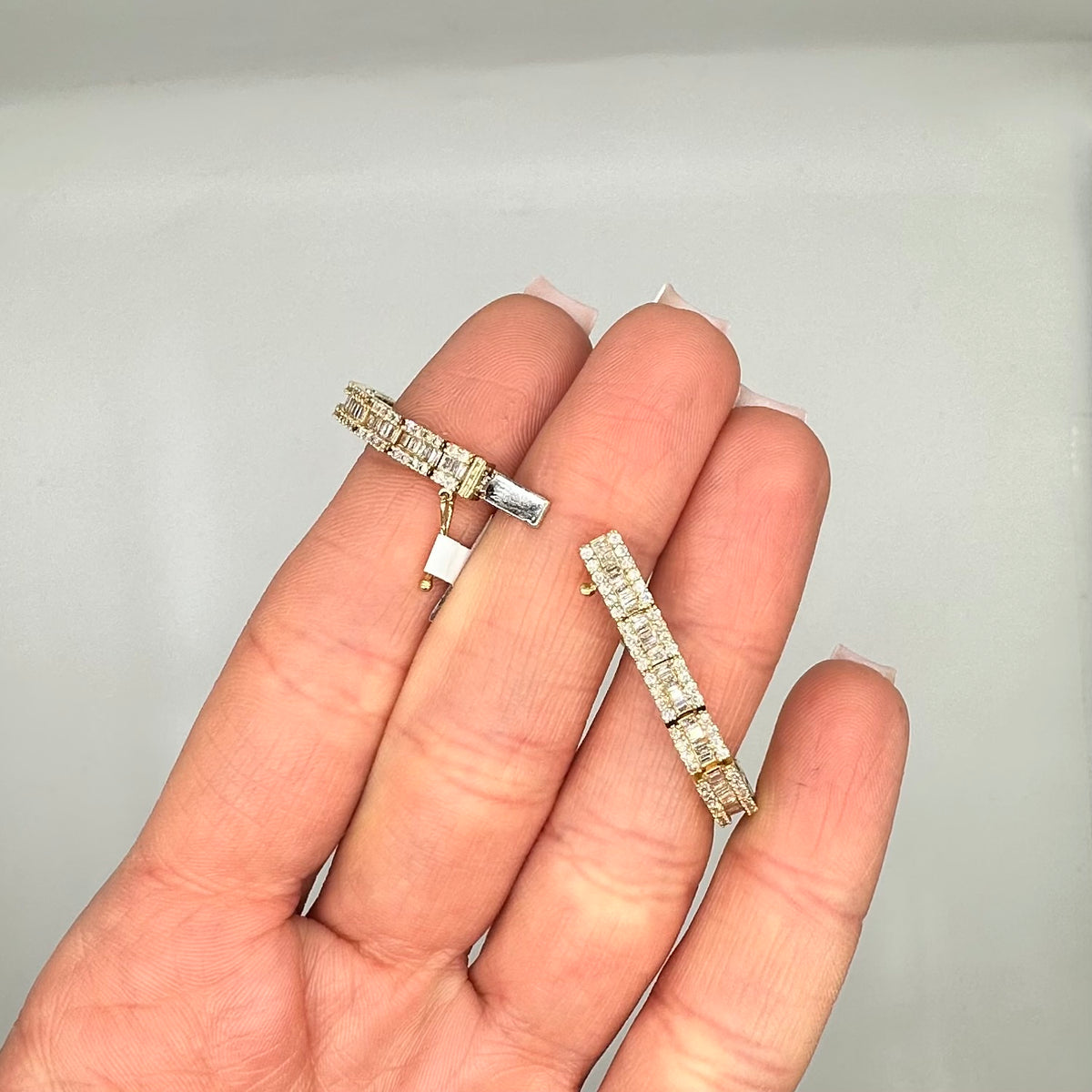 14K Yellow Gold 3.77 CT Baguette & Round Diamond Bracelet