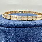 14K Yellow Gold 3.77 CT Baguette & Round Diamond Bracelet