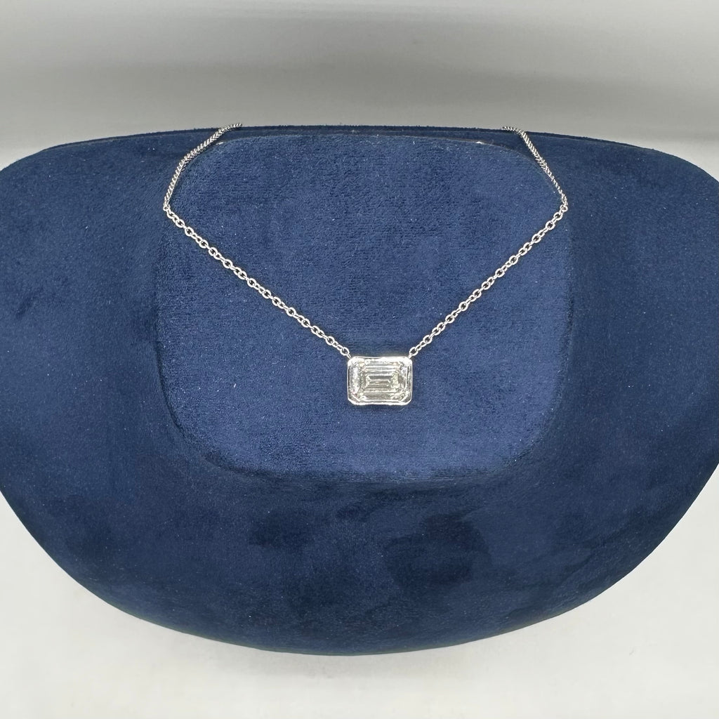 14K White Gold Lab Grown Diamond Necklace – 2.72ct G/VVS2 DP071 IJJJ