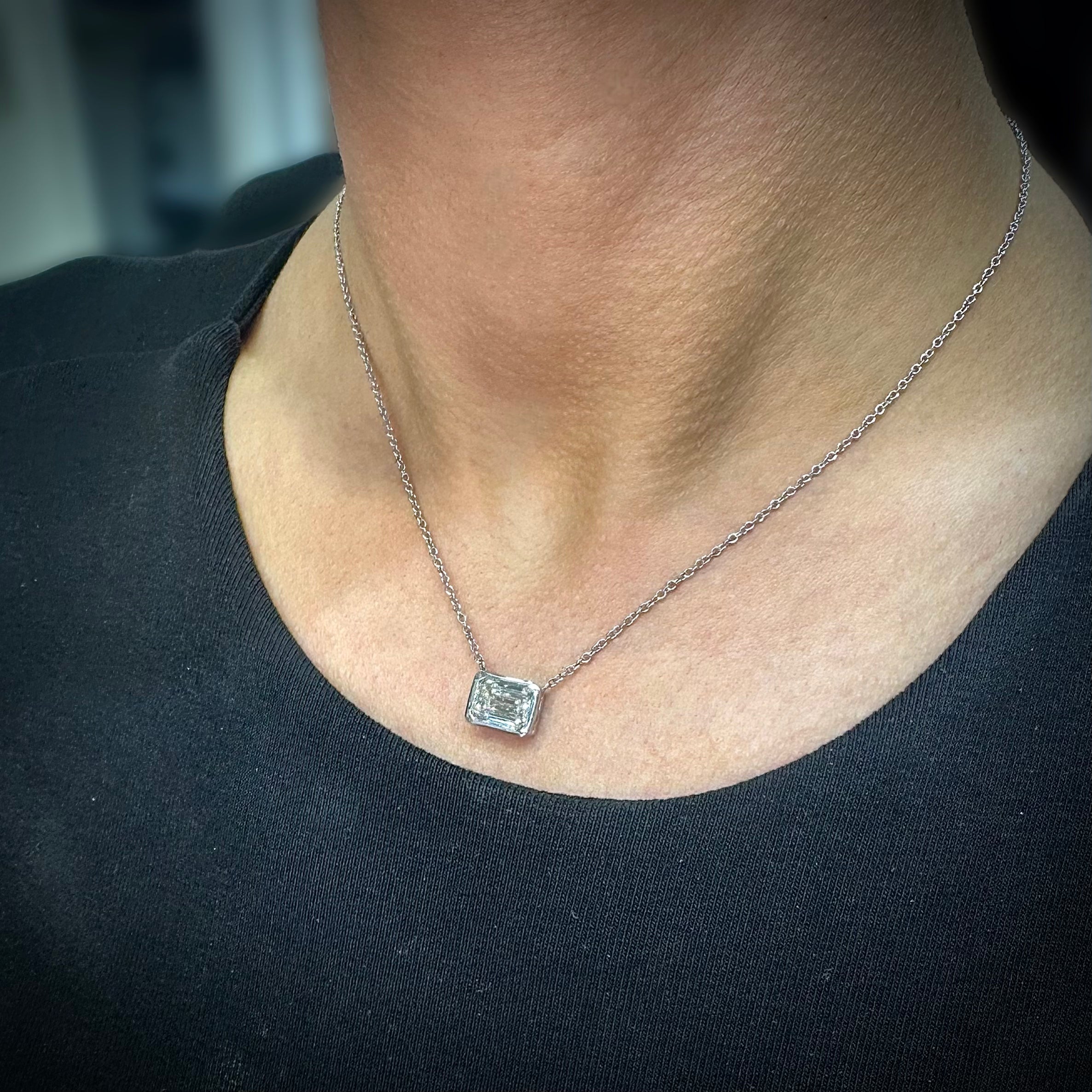 14K White Gold Lab Grown Diamond Necklace – 2.72ct G/VVS2 DP071 IJJJ