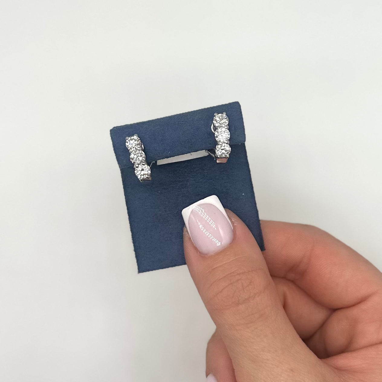 14K White Gold 2.42 Ct Diamond Earrings