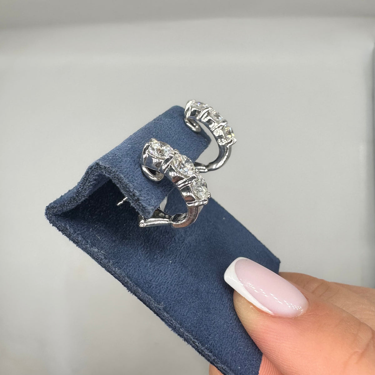 14K White Gold 2.42 Ct Diamond Earrings