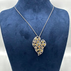 18K White Gold Natural Colored Diamond Pendant Necklace – 3.13ct 16” GTJJ