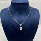 14K White Gold Lab-Grown Diamond Pendant Necklace – 3.55ct  IGJJ