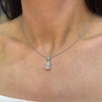14K White Gold Lab-Grown Diamond Pendant Necklace – 3.55ct  IGJJ