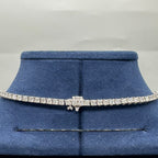 14K White Gold 28.25CT Natural Diamond Tennis Necklace 17.5” DN0080 NEJJJ