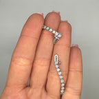 14K White Gold 12.00ct Natural Round Diamond Graduated Tennis Necklace – 17” DN0040 EZTJ